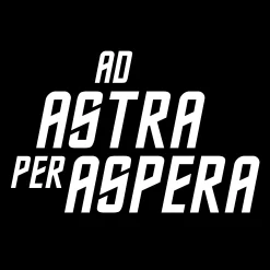 Ad Astra Per Aspera T-Shirt voor Star Trek Fans Zwart
