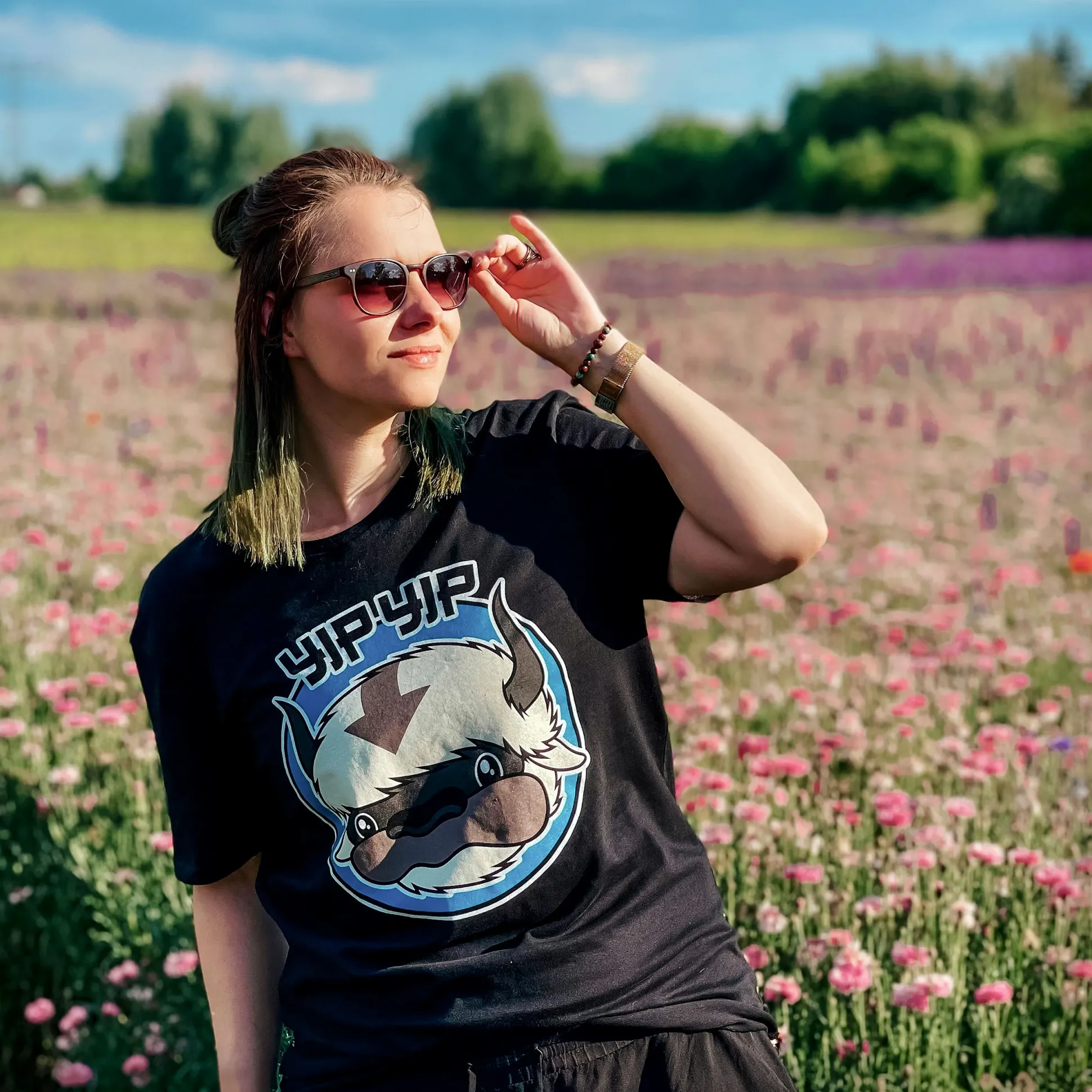 Appa Yip Yip T-Shirt voor Avatar Fans zwart