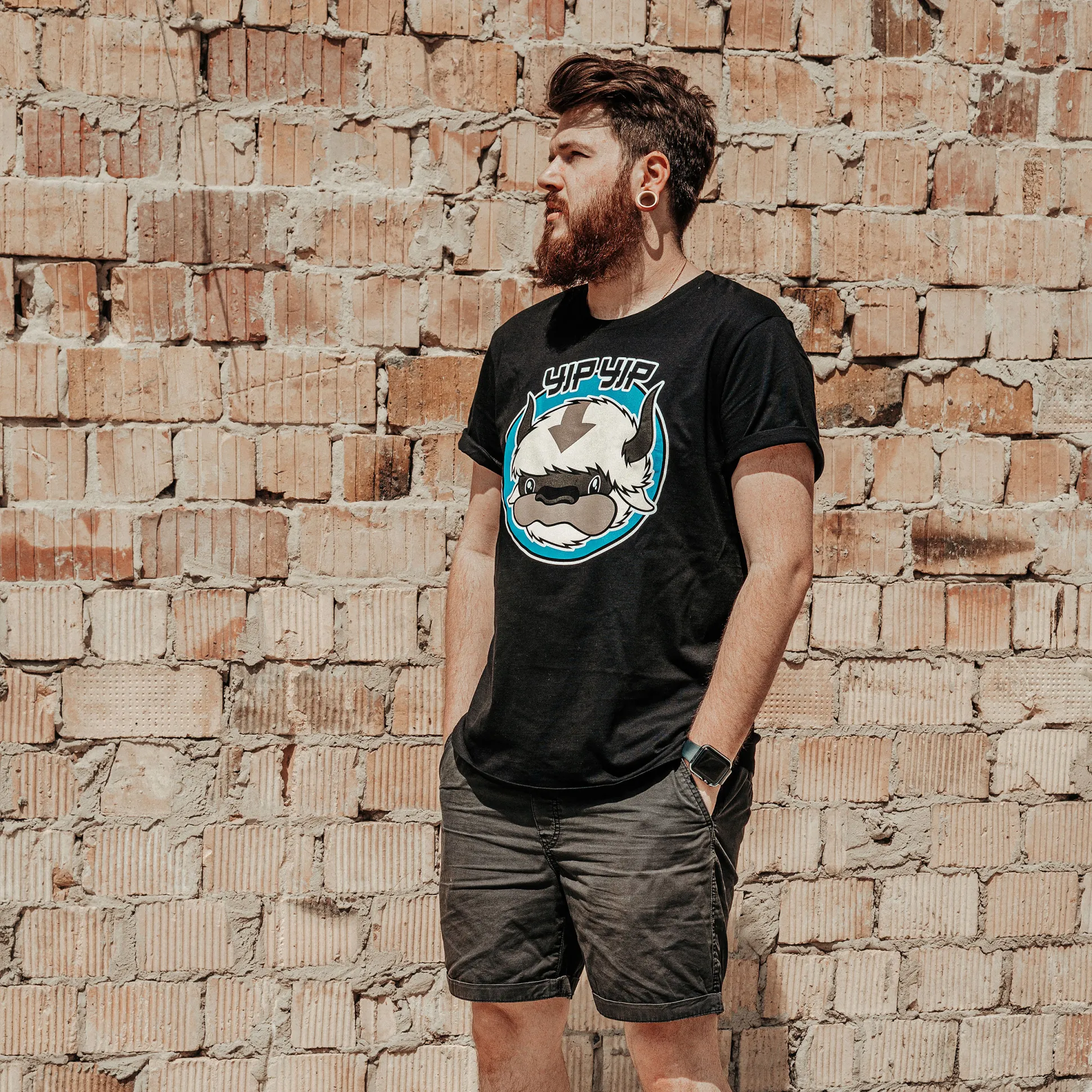 Appa Yip Yip T-Shirt voor Avatar Fans zwart