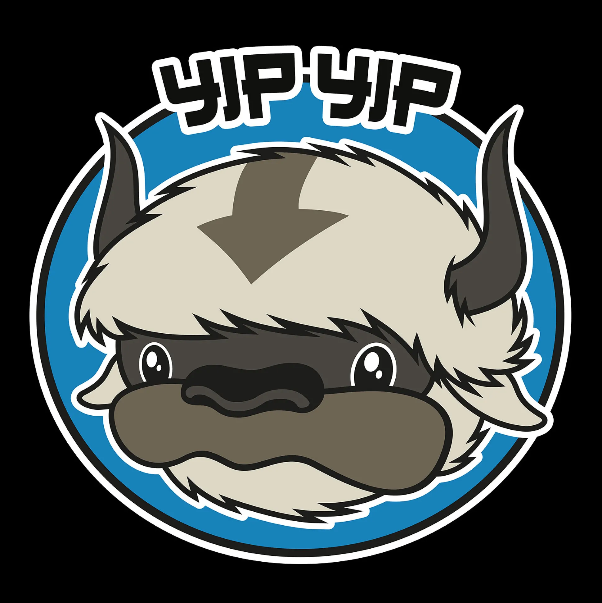 Appa Yip Yip T-Shirt voor Avatar Fans zwart