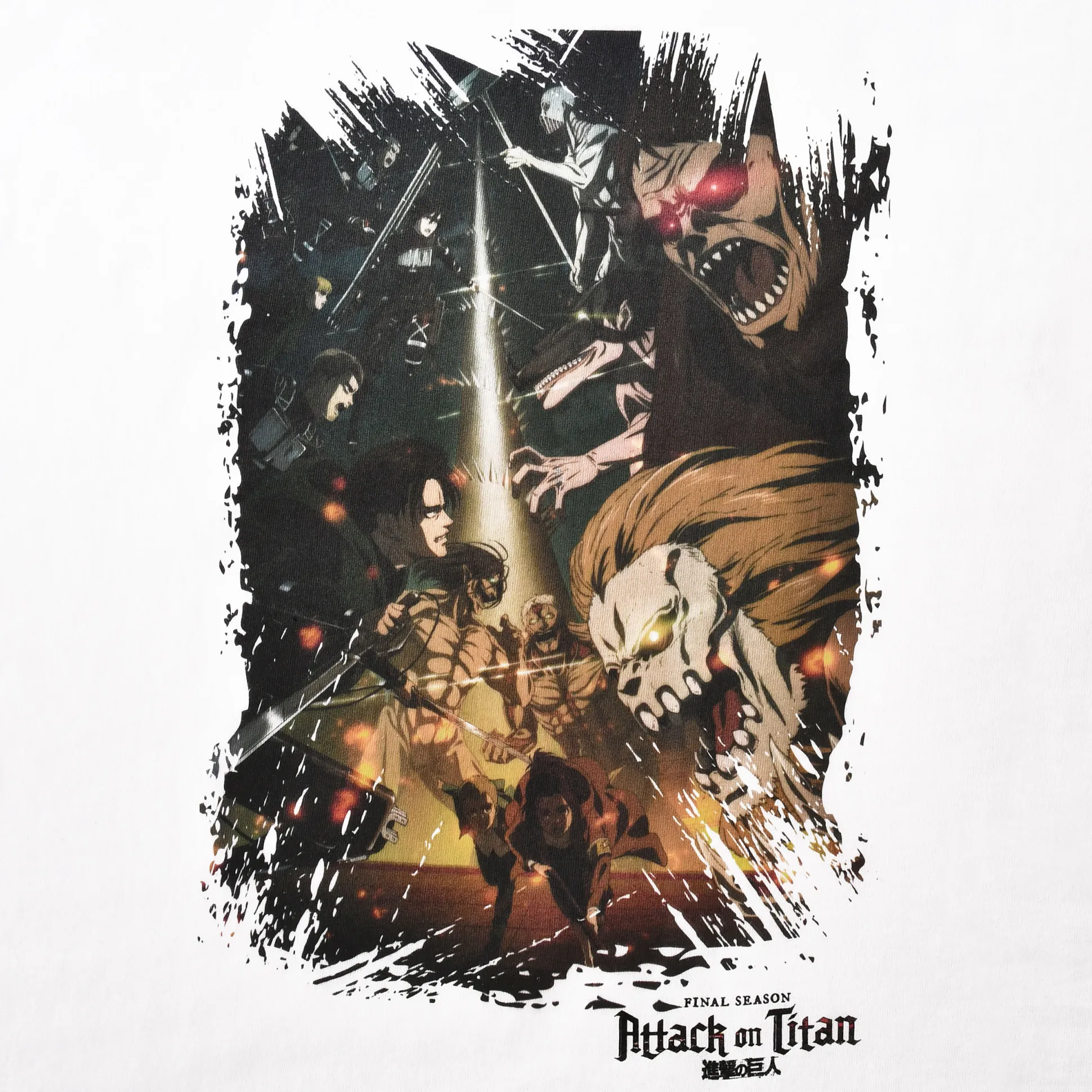 Attack on Titan - Seizoen 4 T-shirt wit