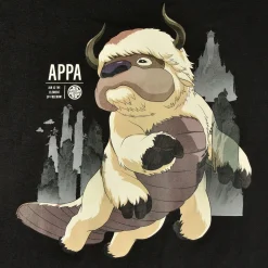 Avatar De Laatste Luchtmeester - Vliegende Appa T-Shirt Zwart