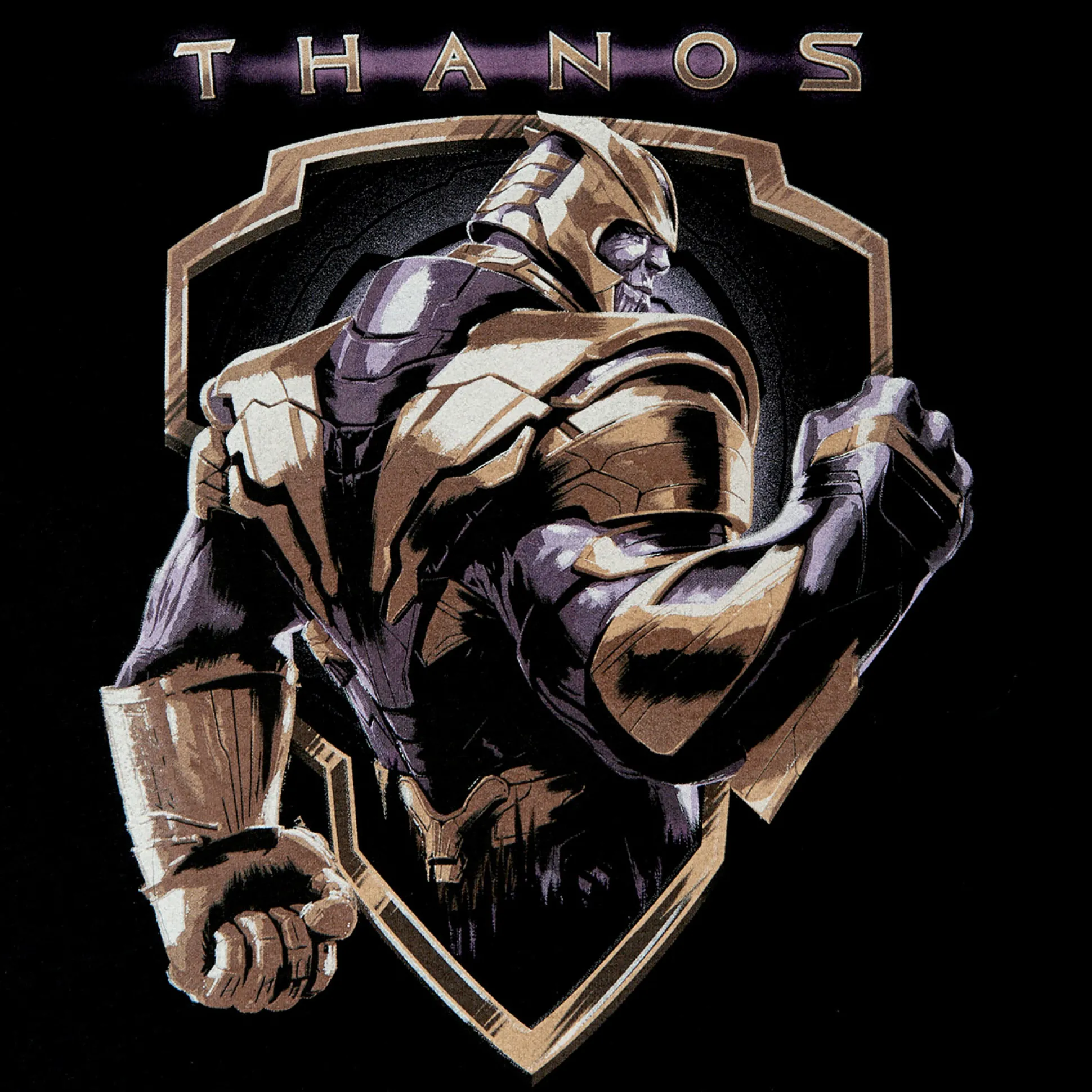 Avengers - Thanos Crest T-shirt zwart
