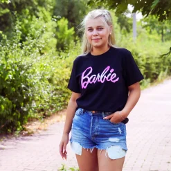 Barbie - Gesmolten Logo T-Shirt zwart