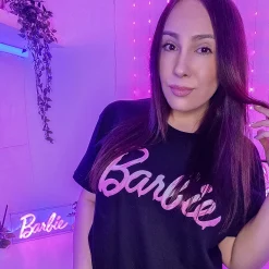 Barbie - Gesmolten Logo T-Shirt zwart
