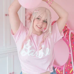 Barbie - Logo T-shirt roze