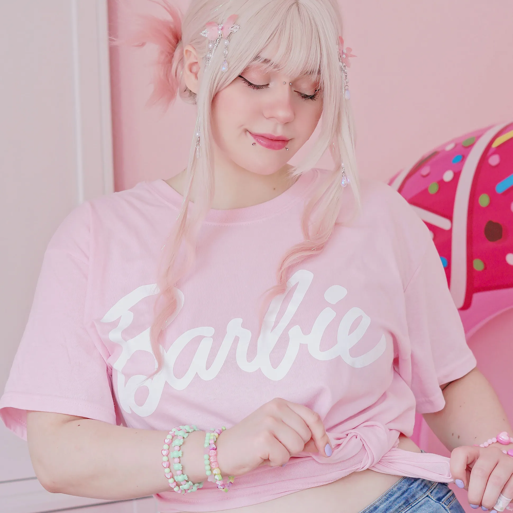 Barbie - Logo T-shirt roze