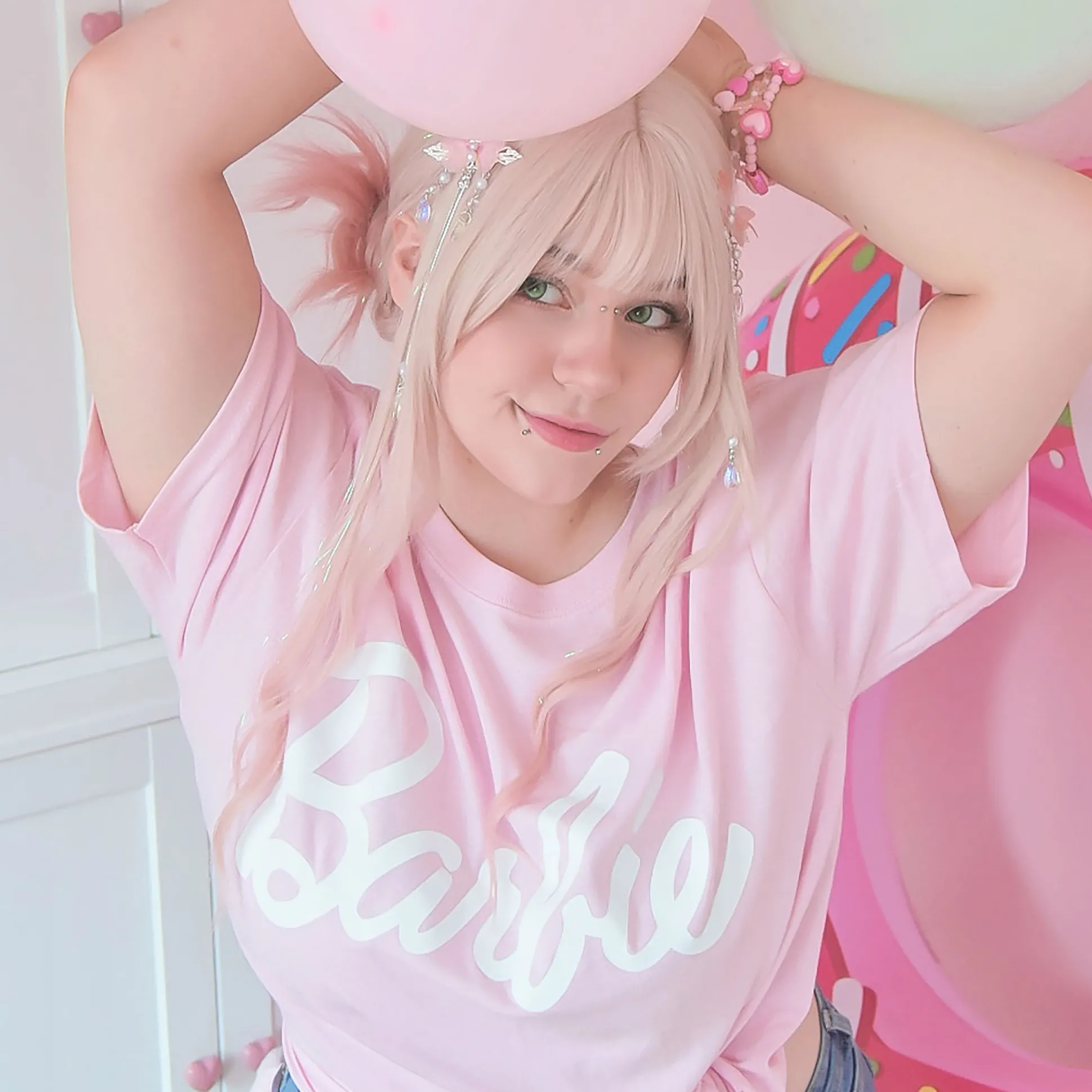 Barbie - Logo T-shirt roze