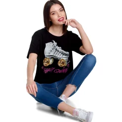 Birds of Prey - Harley Roller Skates Crop Top Dames zwart