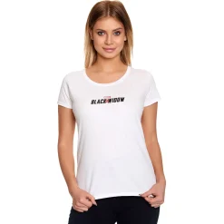 Black Widow - Groot Gezicht Dames T-shirt Wit