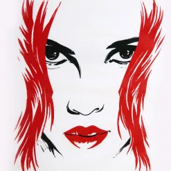 Black Widow - Groot Gezicht Dames T-shirt Wit