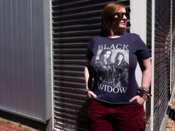 Black Widow - Poster T-Shirt grijs