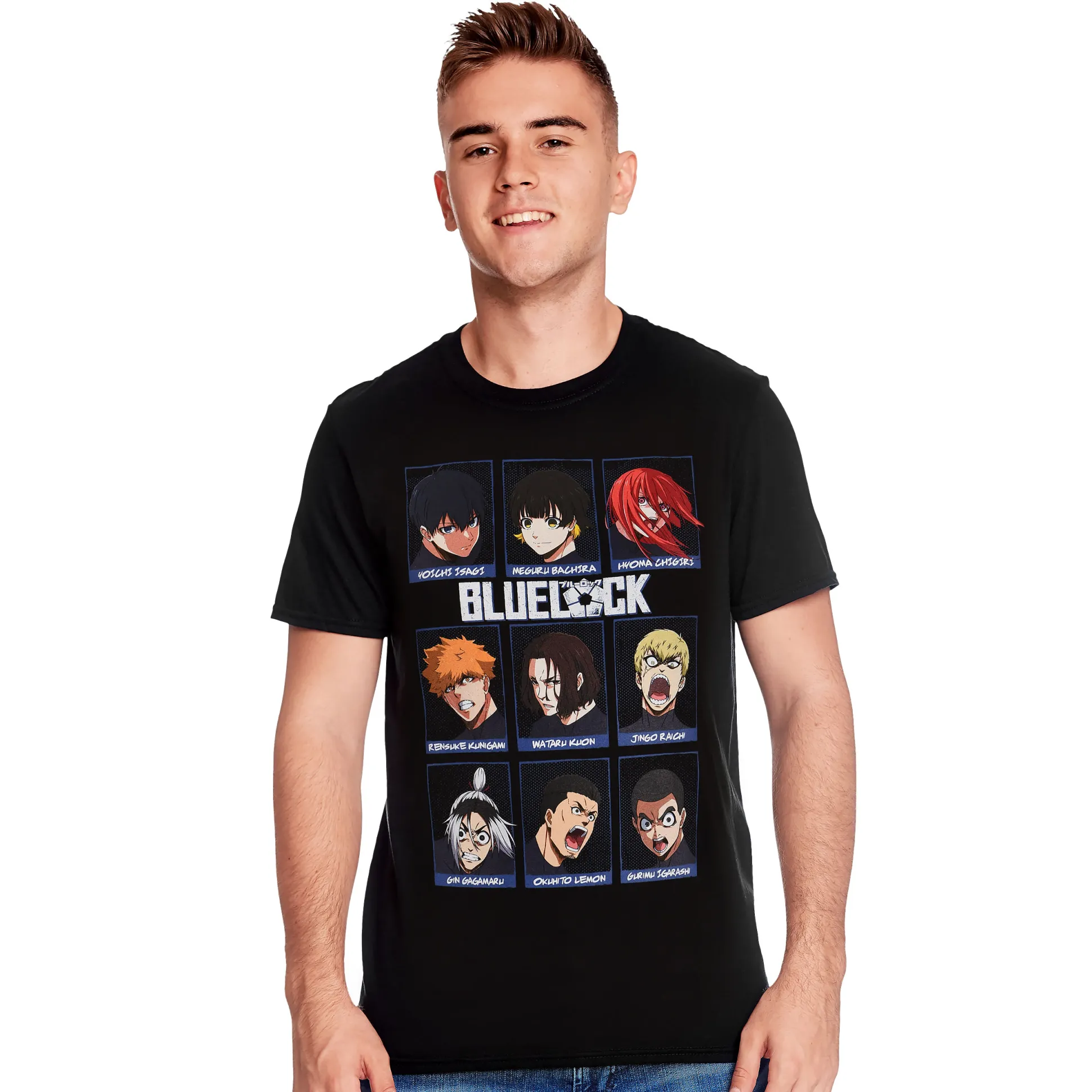 Blue Lock - Characters T-Shirt Zwart