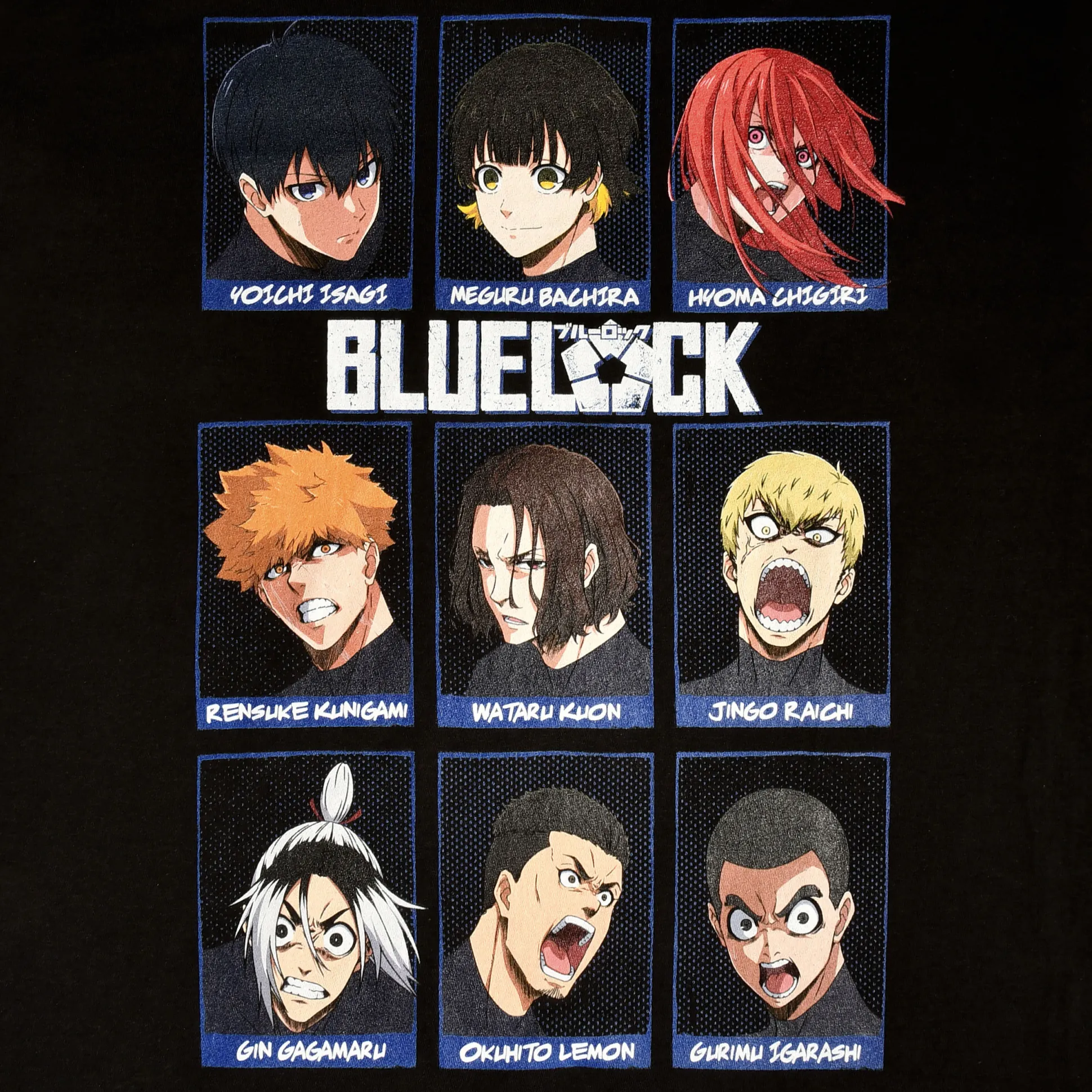 Blue Lock - Characters T-Shirt Zwart