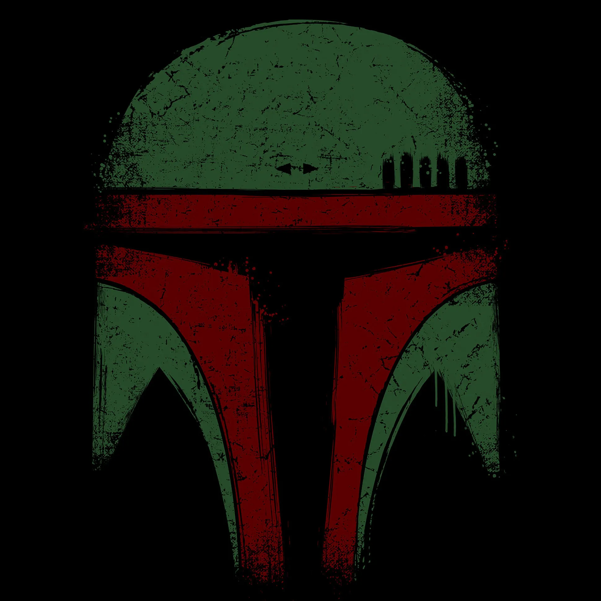 Boba Face T-shirt voor Star Wars Fans zwart