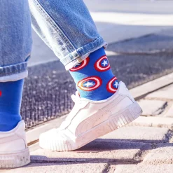 Captain America - Shield Logo Sokken 2 Paar Set Blauw