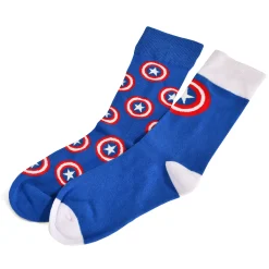 Captain America - Shield Logo Sokken 2 Paar Set Blauw