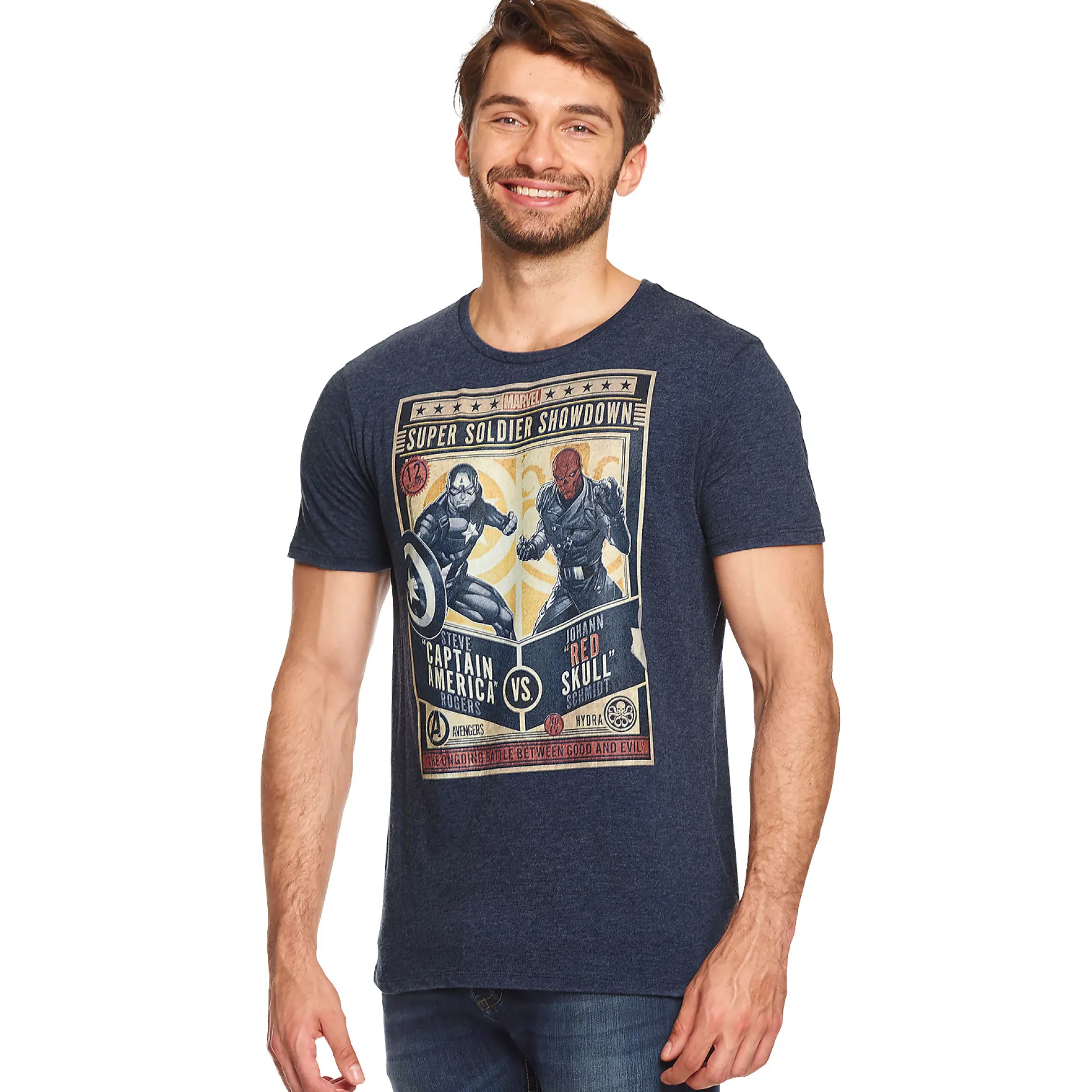 Captain America - Super Soldier Showdown Blauw T-shirt