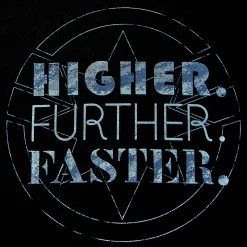 Captain Marvel - Hoger Verder Sneller T-Shirt zwart