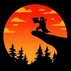 Circle of Life T-Shirt voor Mandalorian Fans zwart