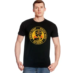 Cobra Kai Logo T-Shirt voor Karate Kid Fans zwart