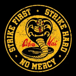 Cobra Kai Logo T-Shirt voor Karate Kid Fans zwart
