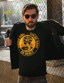 Cobra Kai Logo T-Shirt voor Karate Kid Fans zwart