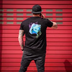 Cyberpunk Edgerunners - Rebecca Neon T-shirt Zwart