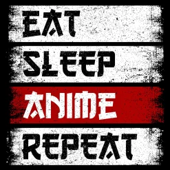 Daily Routine T-shirt voor anime fans zwart