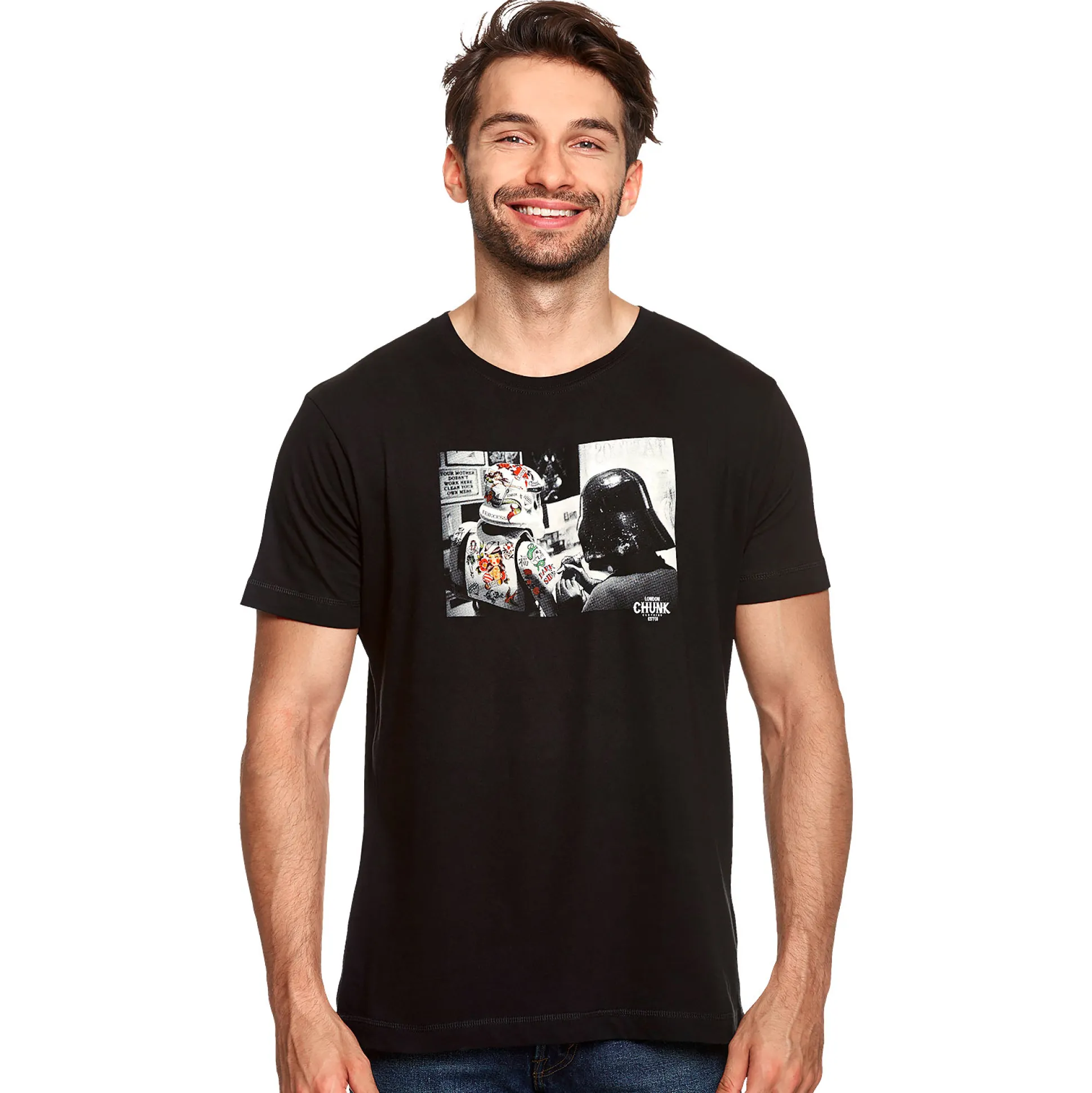 Dark Side Tattoo T-Shirt voor Star Wars Fans Zwart