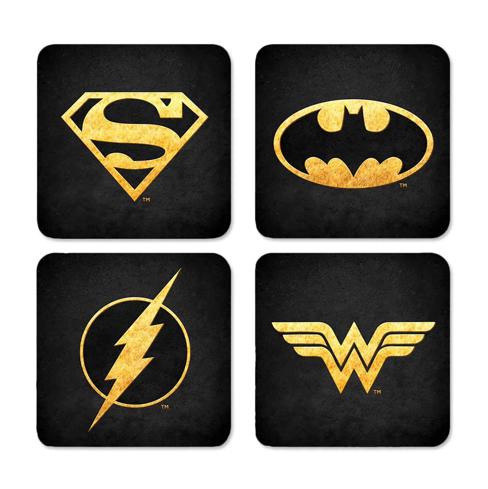DC Comics Logos Onderzetters Set van 4