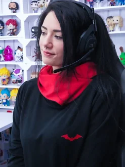 De Batman Logo Hoodie zwart-rood