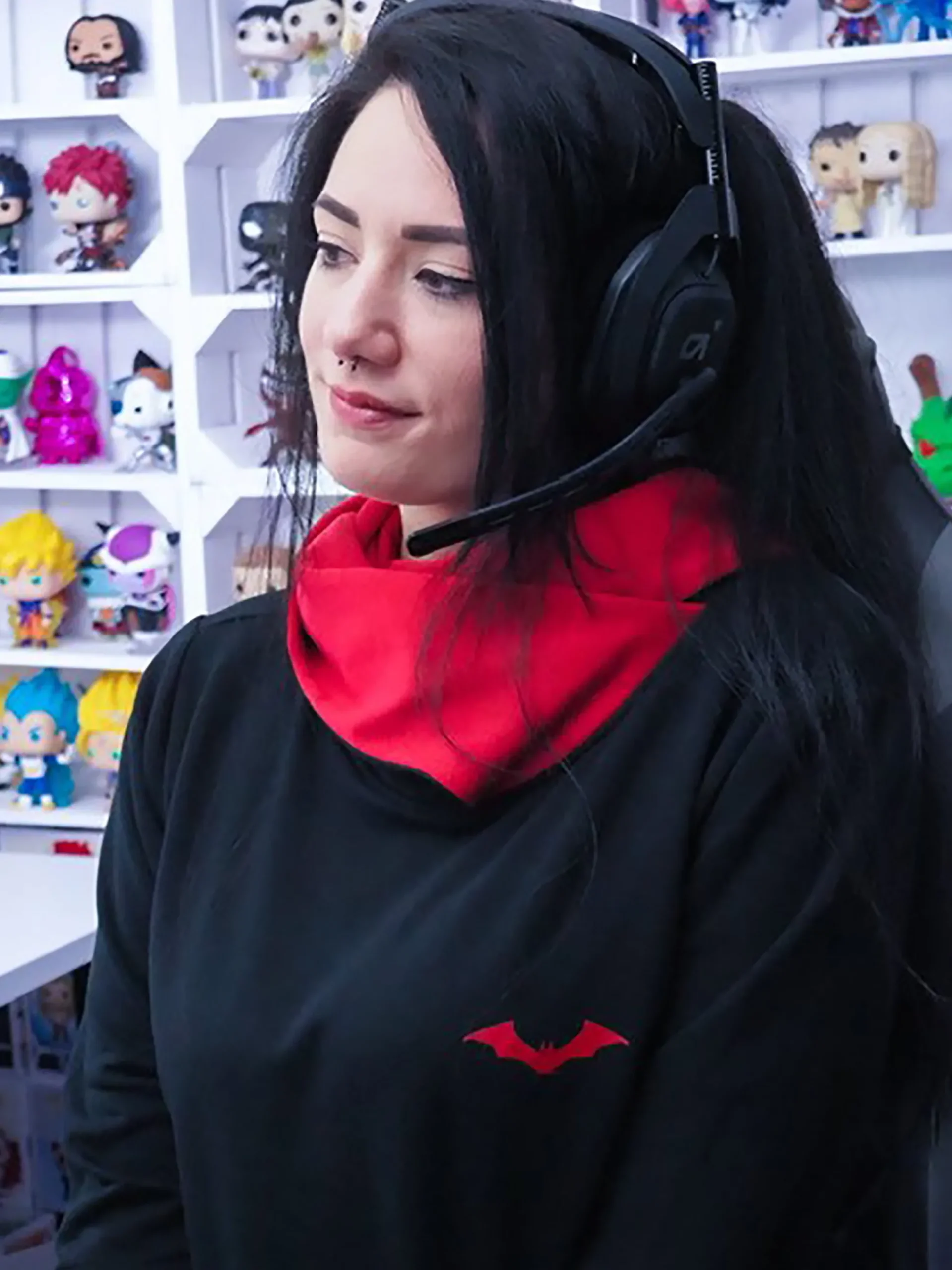 De Batman Logo Hoodie zwart-rood