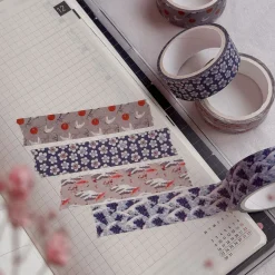 De Grote Golf van Kanagawa - Katsushika Hokusai Washi Tapes 4-delige Set