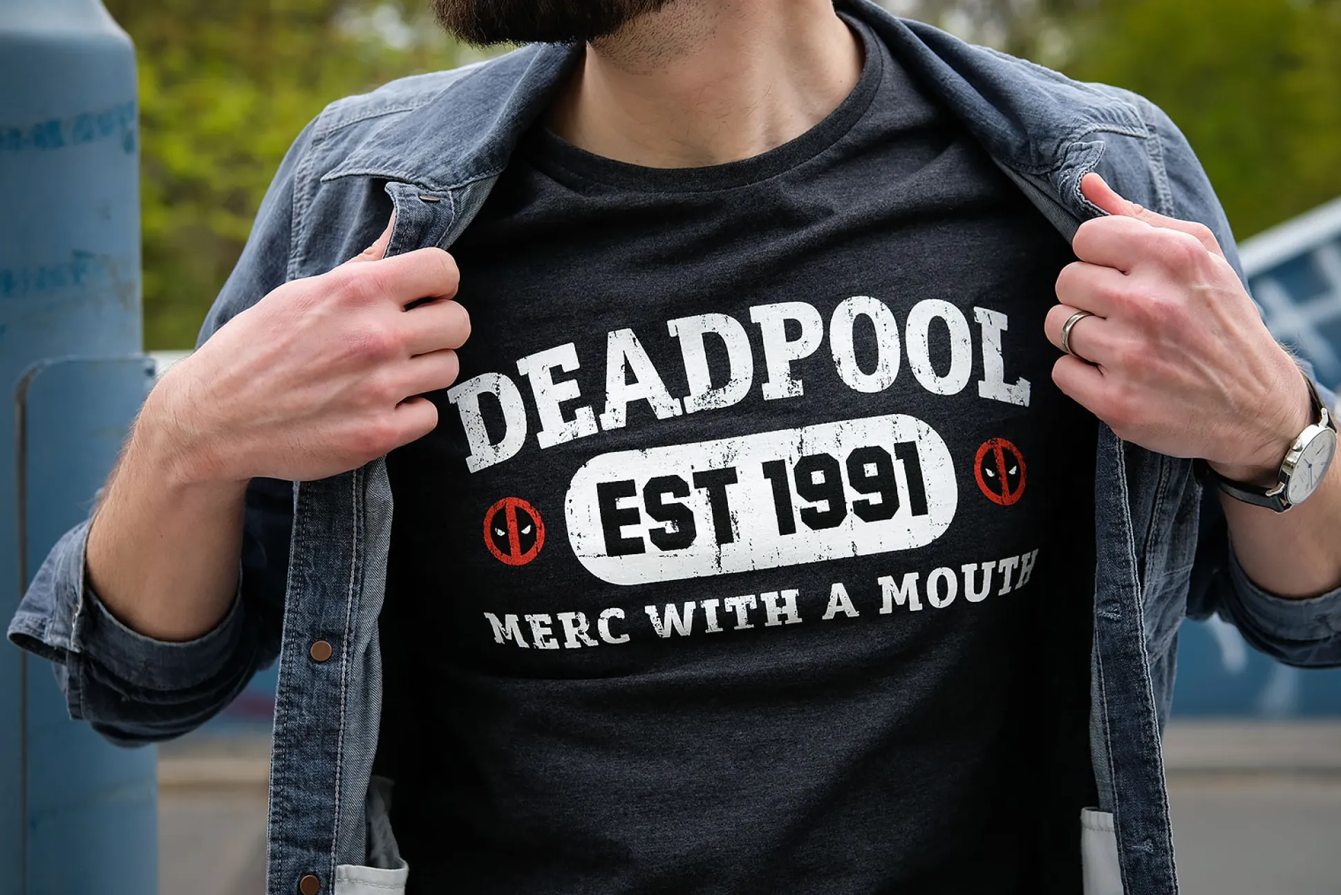 Deadpool - Est 1991 T-Shirt grijs