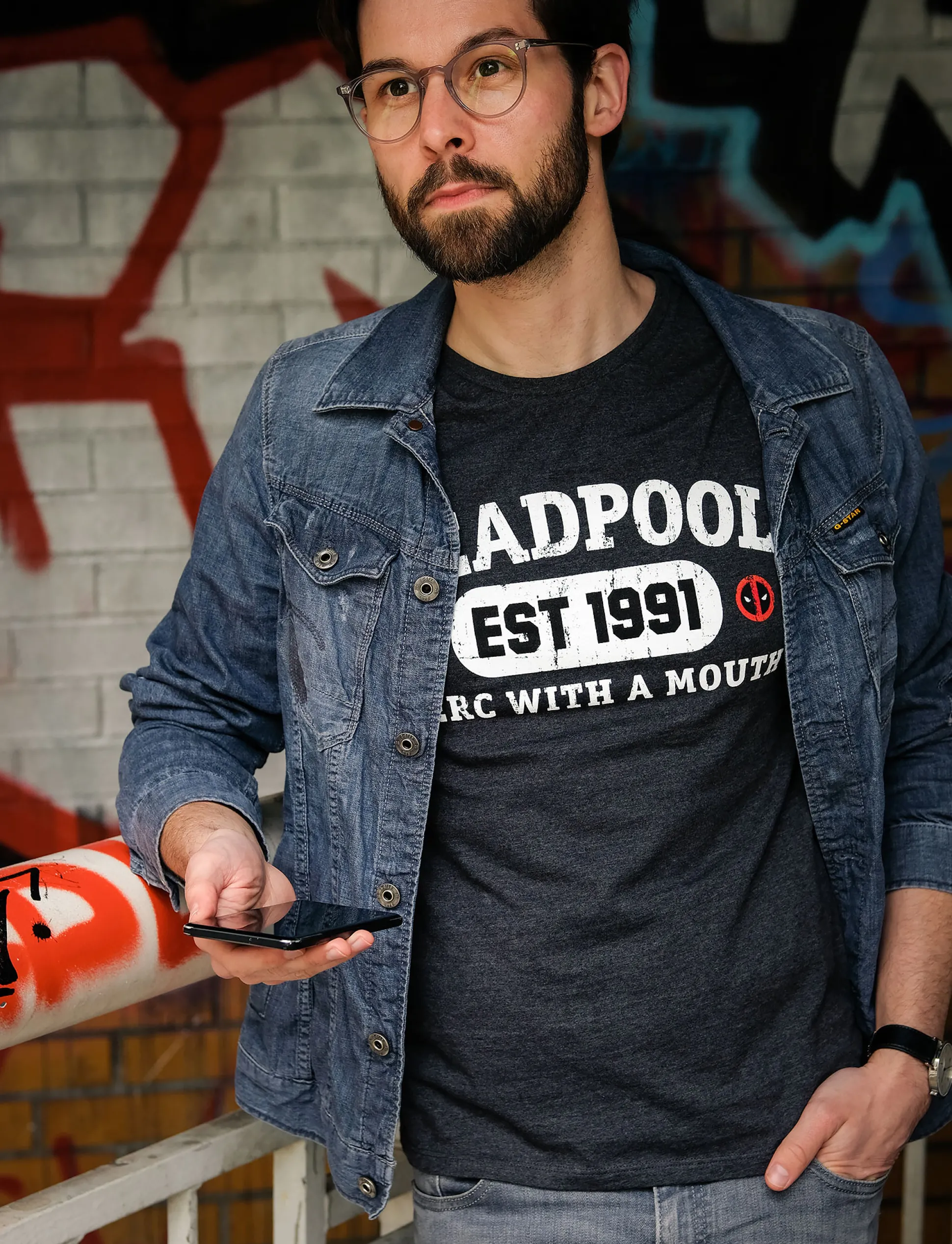 Deadpool - Est 1991 T-Shirt grijs