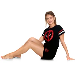 Deadpool - Logo Pyjama kort dames zwart