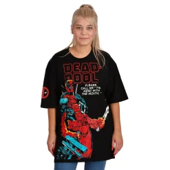 Deadpool - The Merc With The Mouth Oversize T-Shirt Zwart