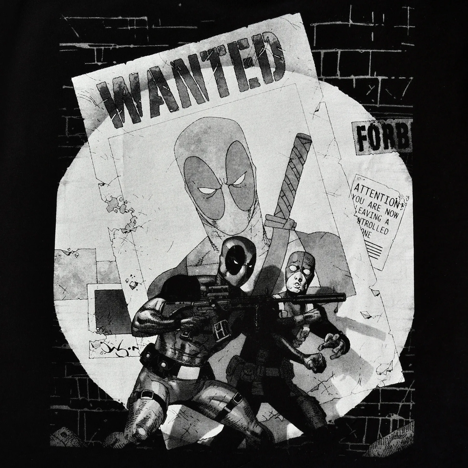 Deadpool - Wanted T-shirt zwart