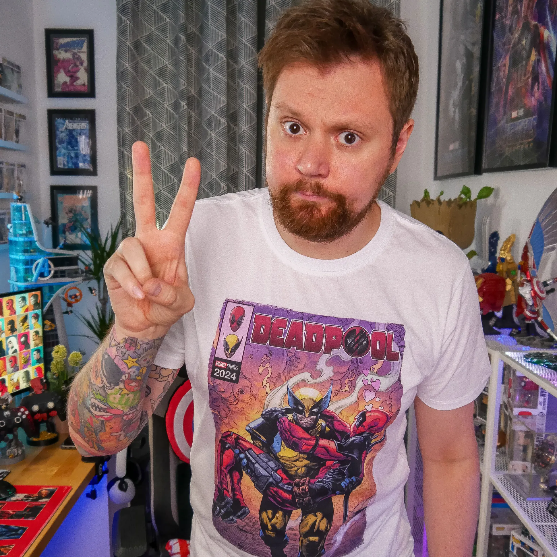 Deadpool en Wolverine Best Bubs Comics T-shirt wit