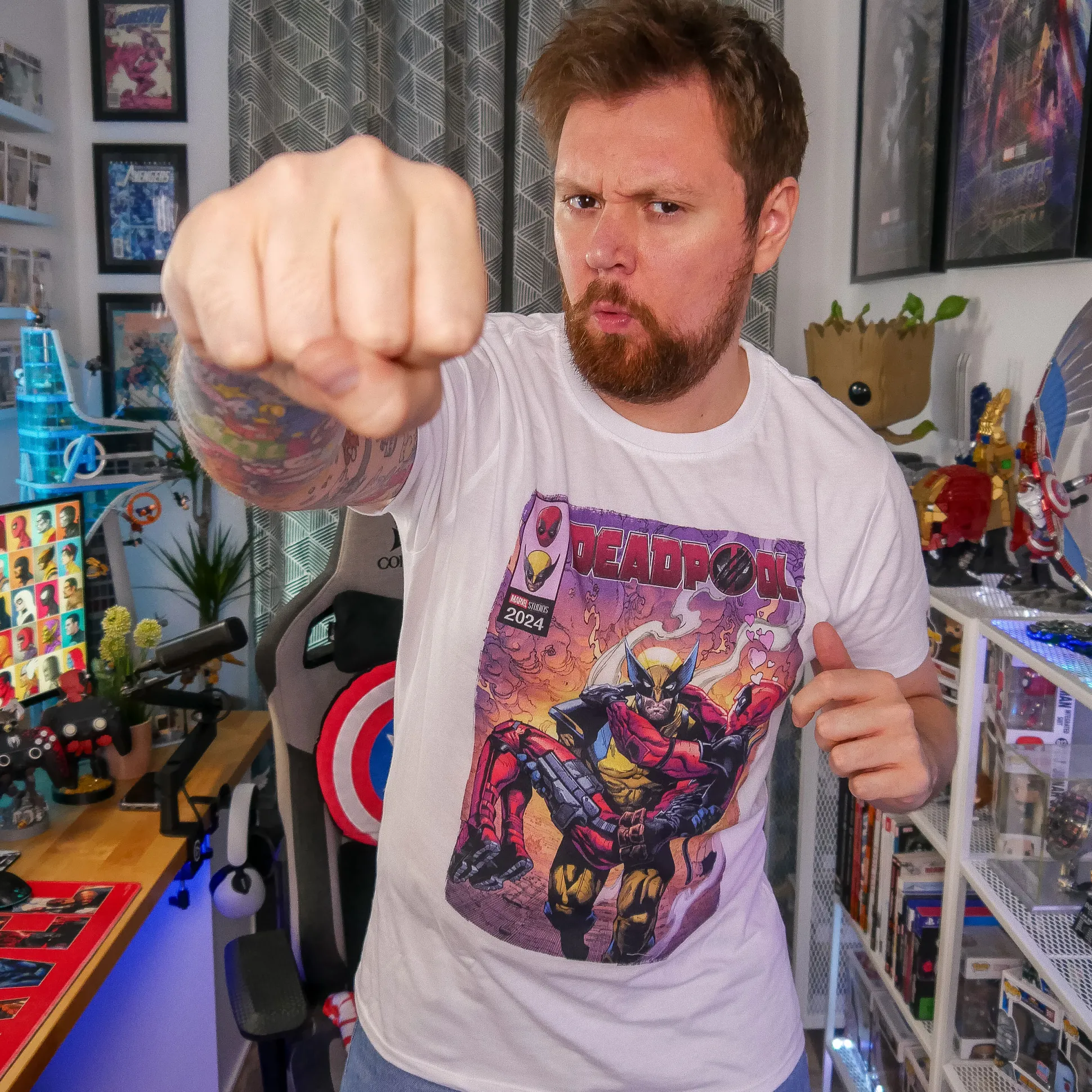 Deadpool en Wolverine Best Bubs Comics T-shirt wit