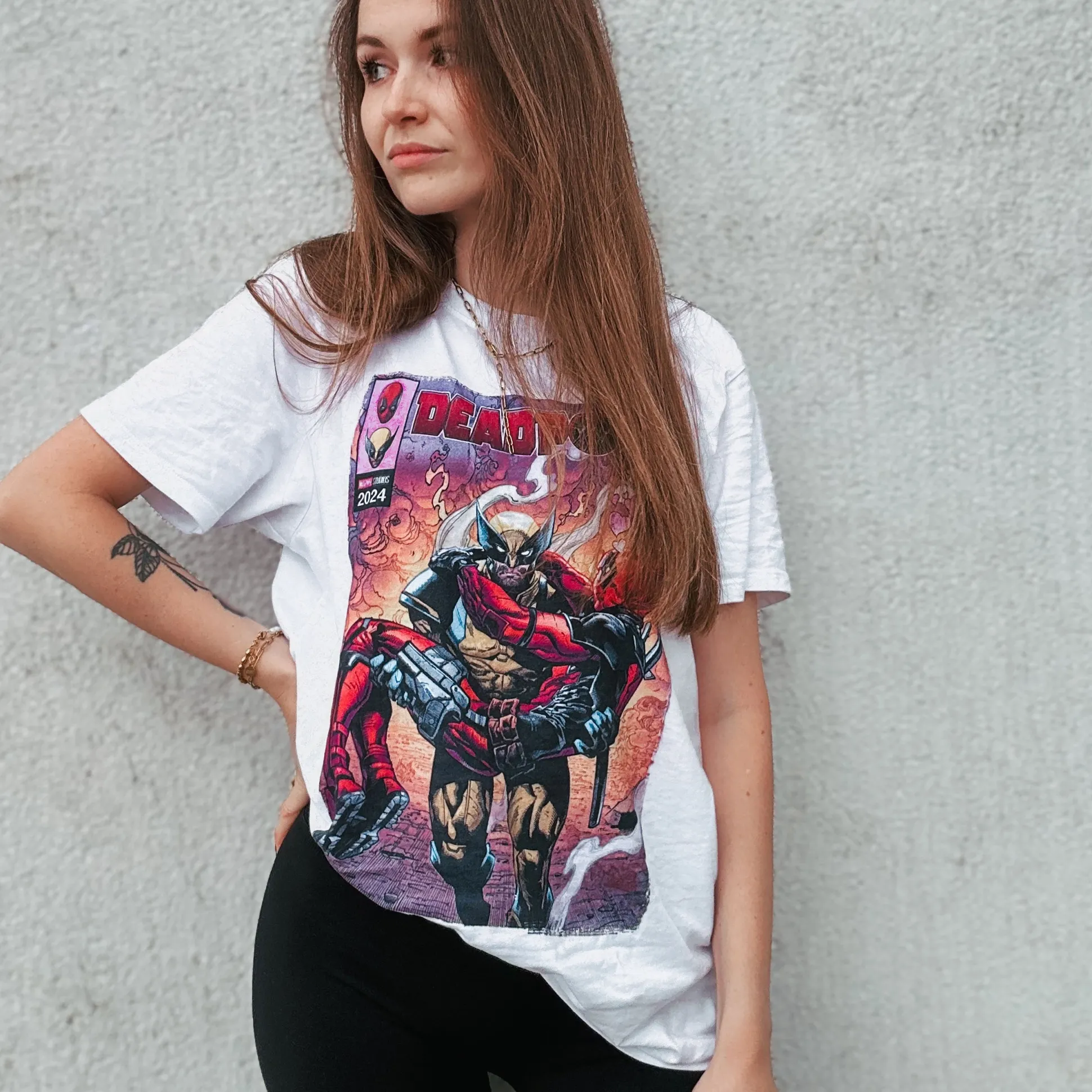 Deadpool en Wolverine Best Bubs Comics T-shirt wit