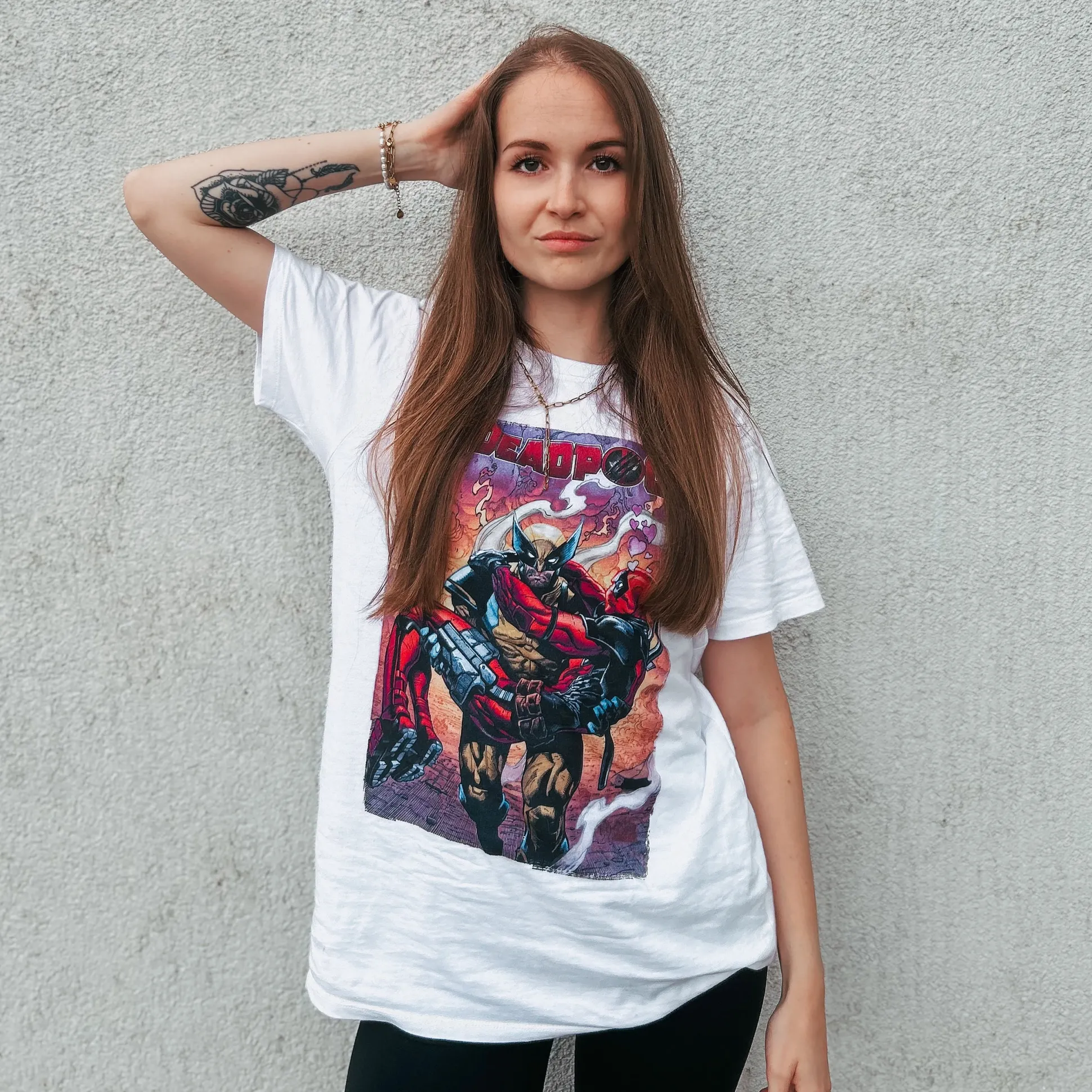 Deadpool en Wolverine Best Bubs Comics T-shirt wit