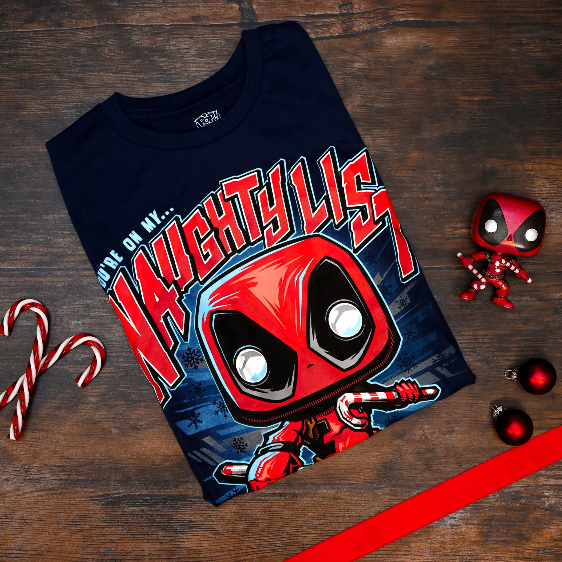 Deadpool Kerst T-shirt met Funko Pop Figuur