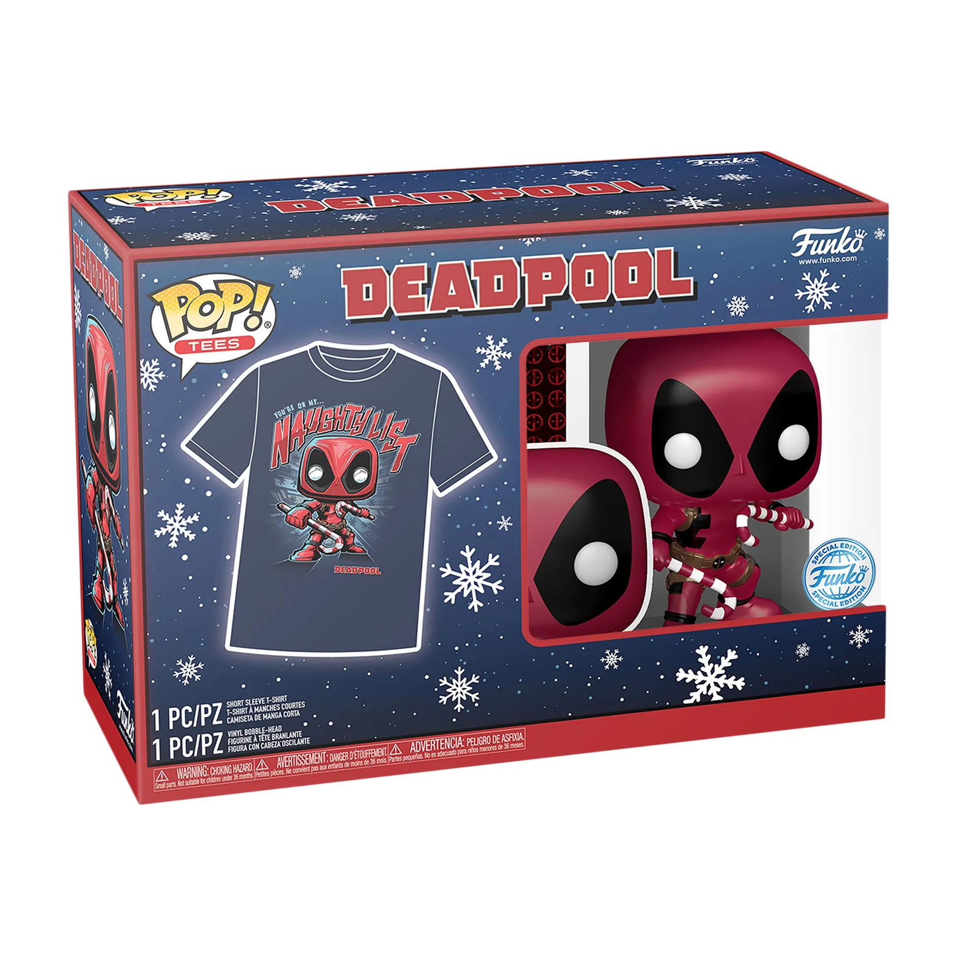 Deadpool Kerst T-shirt met Funko Pop Figuur