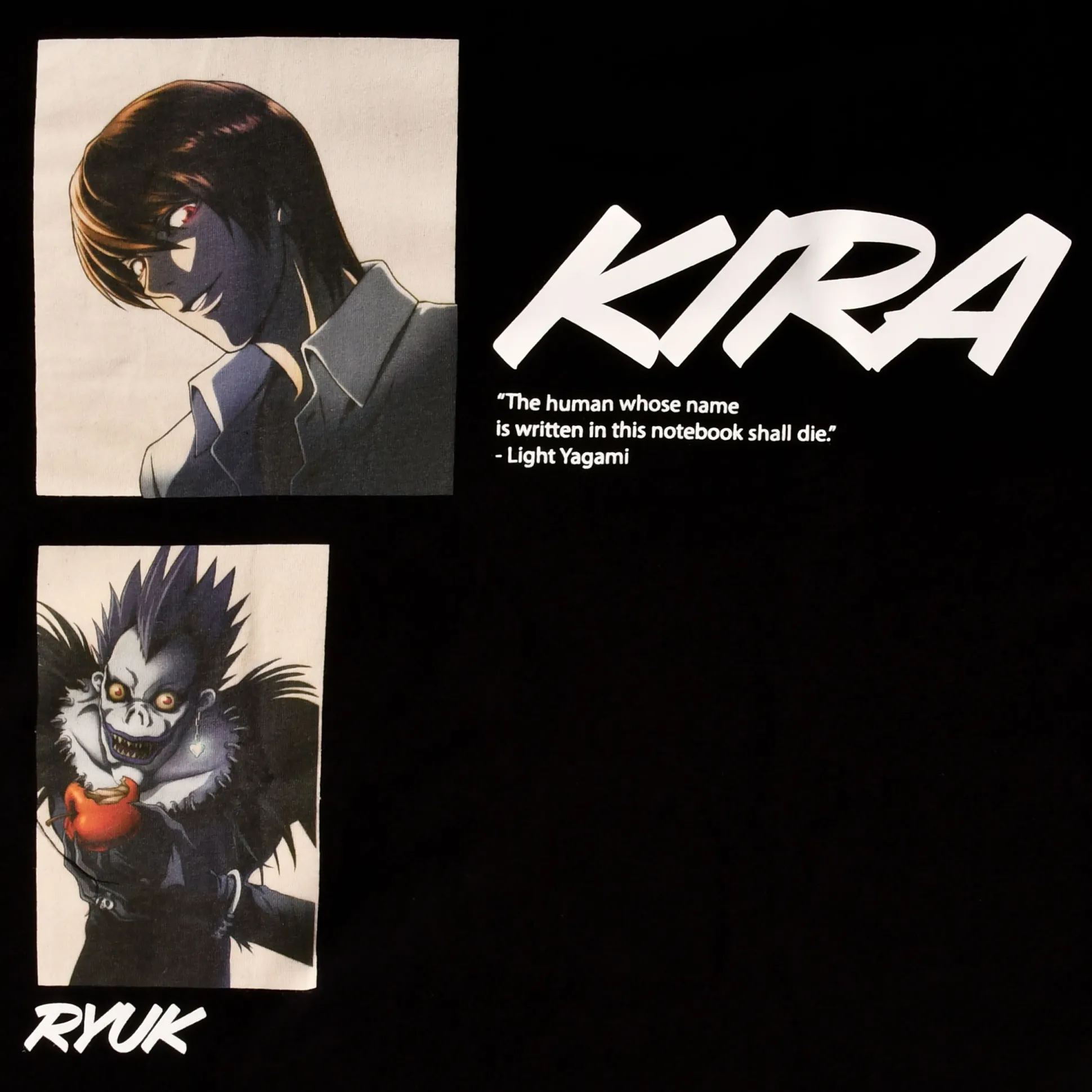 Death Note - Kira T-shirt zwart