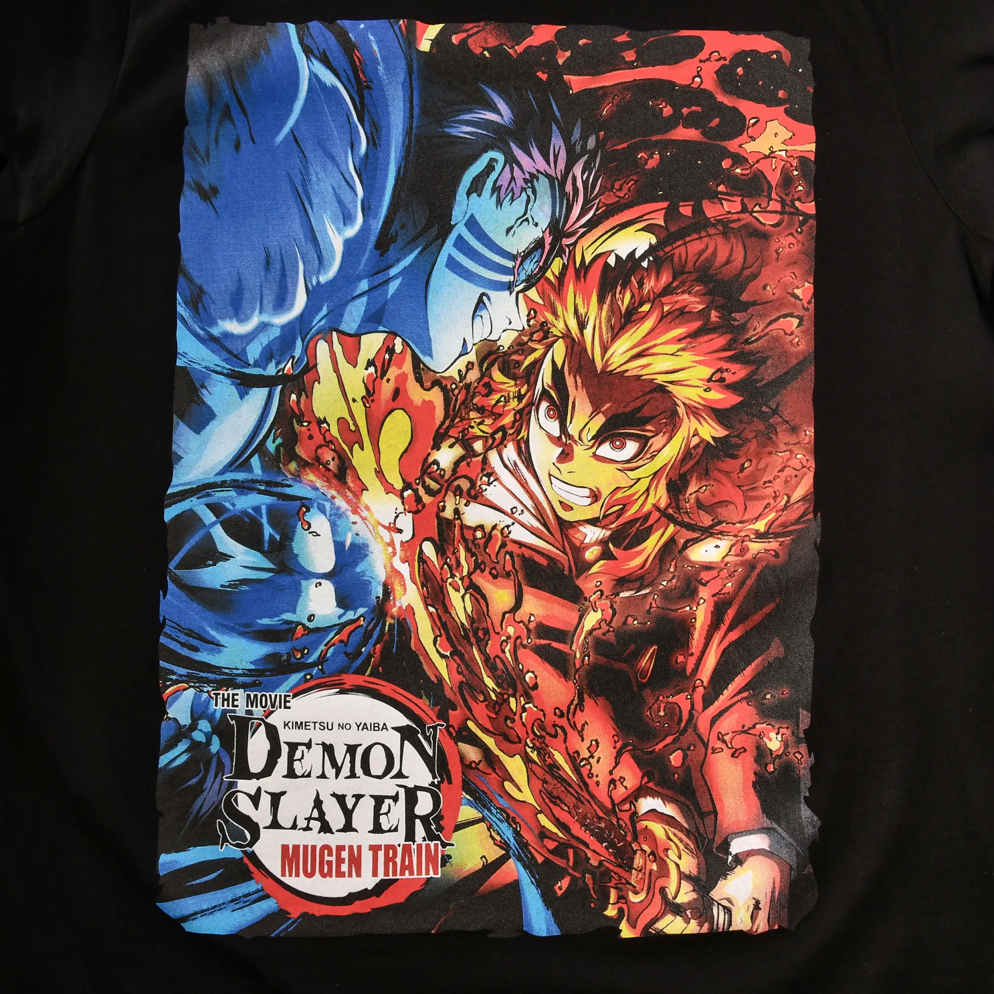 Demon Slayer - Rengoku vs. Akaza T-Shirt Zwart
