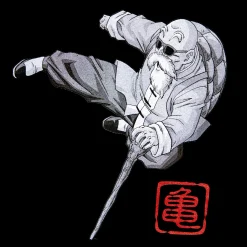 Dragon Ball Z - Muten Roshi Kick T-Shirt Zwart