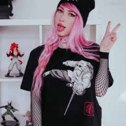 Dragon Ball Z - Muten Roshi Kick T-Shirt Zwart