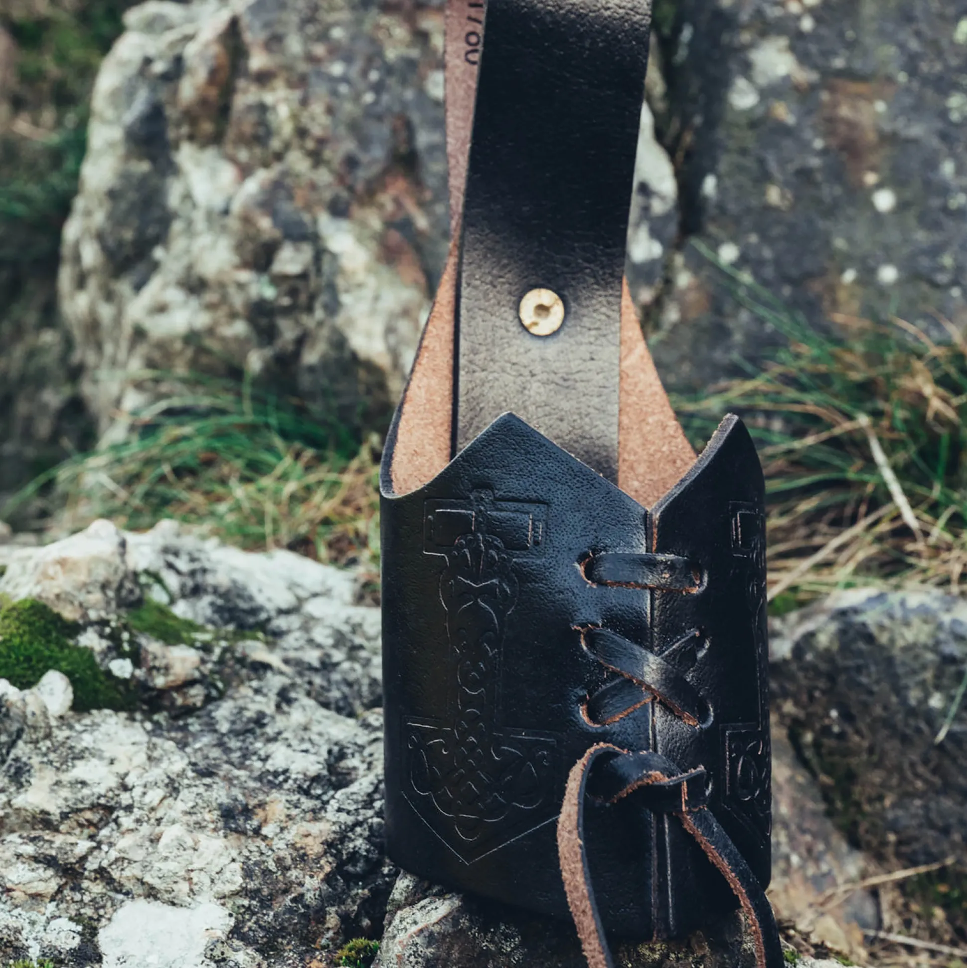 Drinkhoornhouder Thors hamer zwart